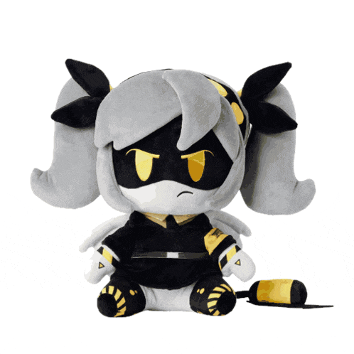 a stuffed animal with a yellow stripe on its feet is covered in dirt
