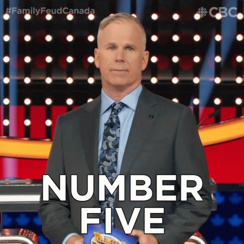 Number Five Family Feud Canada GIF - Number Five Family Feud Canada Five GIFs
