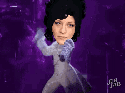 a purple background with jib jab on the bottom