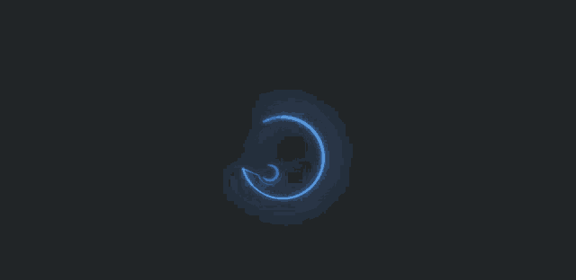 a glowing steam logo on a dark background