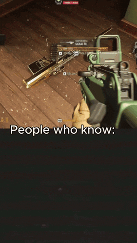 a screenshot of a video game with the words people who know at the bottom