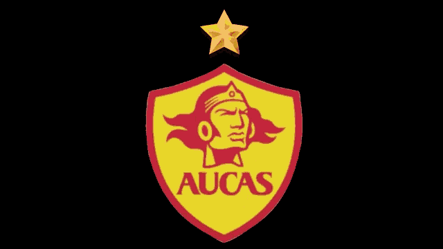 a red and yellow shield with a gold star and the word zaoua on it
