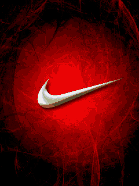 a yellow nike logo with a black background