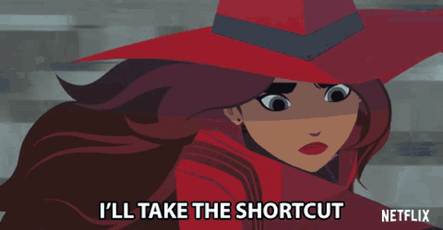a cartoon character says " i 'll take the shortcut " on netflix