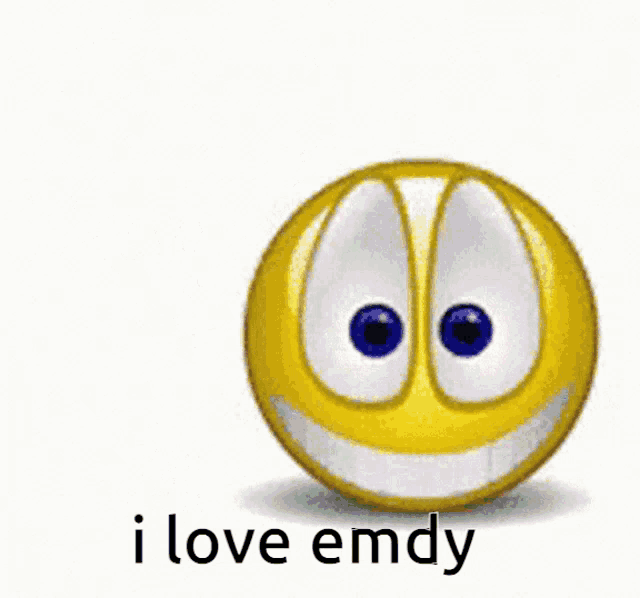 a smiley face says i love emdy next to a bouquet of roses
