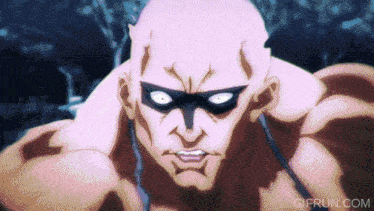 a gif from gifrun.com shows a bald man with a mask on