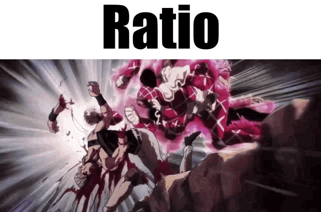 the word ratio is on a white background with a picture