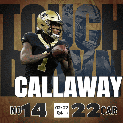 a poster with a football player and the name callaway