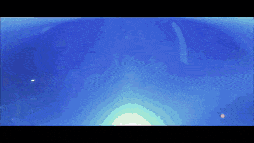 a blue background with a white circle in the center