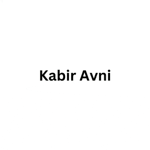 a green four leaf clover with the words kabir avni on it