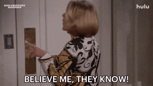 a woman says believe me they know in front of a hulu logo