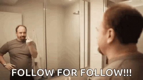 Follow For Follow Middle Finger GIF - Follow For Follow Middle Finger Mirror GIFs
