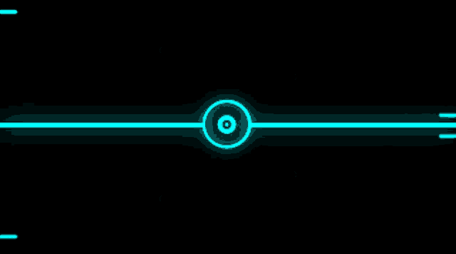 a black background with blue lines and a glowing circle in the middle