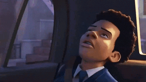 a man in a suit and tie is sitting in a car with the words seriously behind him
