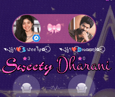 a purple background with the words sweety dharani written on it