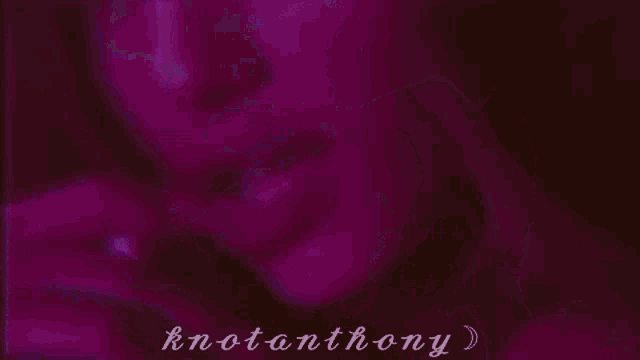 a purple background with the name knot anthony on it