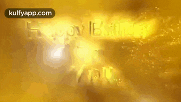 a yellow background with the words `` happy birthday '' written in it .