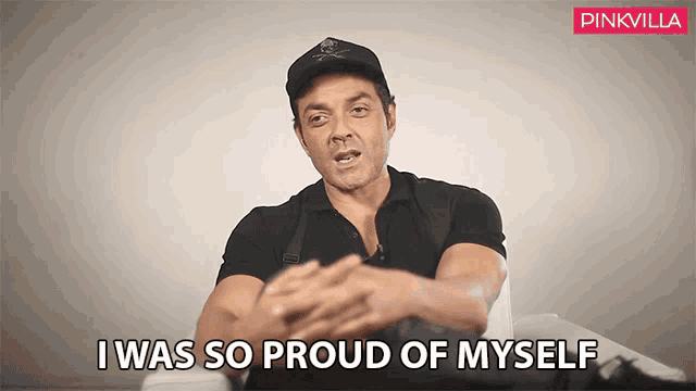 a man says i was so proud of myself while wearing a black hat