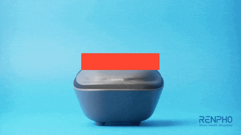a renpho foot massager is on a blue background