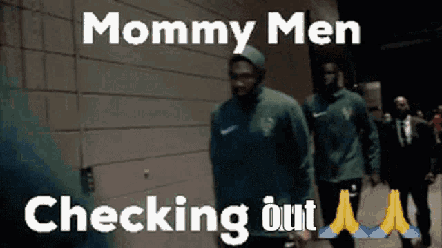 mommy men checking out is written on a screen