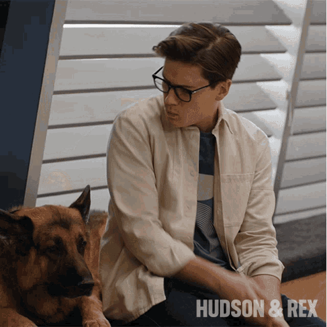 Petting Jesse Mills GIF - Petting Jesse Mills Hudson And Rex GIFs