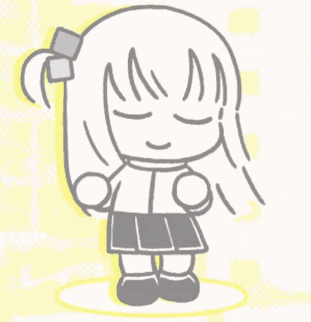 a drawing of a girl with her eyes closed