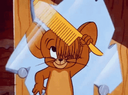 Jerry The Mouse Tom And Jerry GIF - Jerry The Mouse Tom And Jerry Combing Hair GIFs