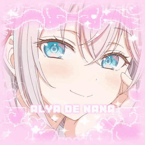 a picture of a girl with blue eyes and the name alya de nana
