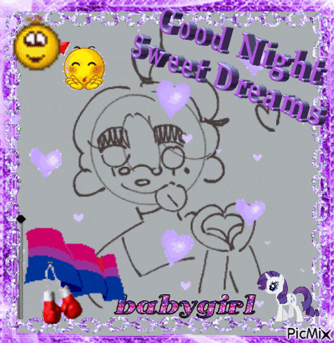 a drawing of a girl with the words " good night sweet dreams "