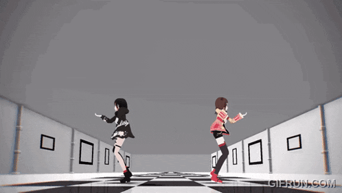 a gif from gifrun.com shows two anime girls