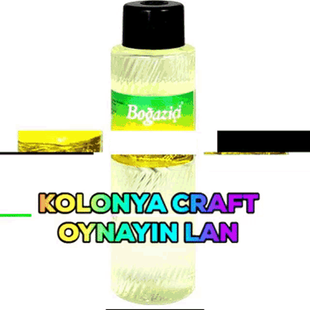 a bottle with a green label that says bogazic on it