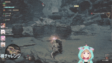 a girl in a shark costume is playing a game