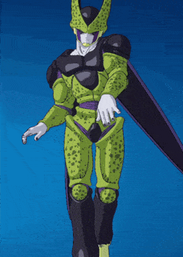 a cartoon character in a green and purple outfit is waving his hand
