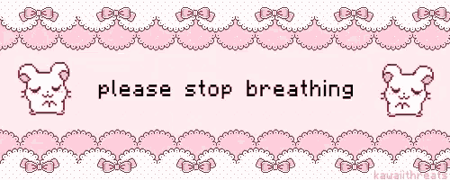 a pixel art of a hamster with the words please stop breathing