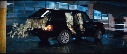 Exploding Range Rover GIF - Money Explode Car GIFs