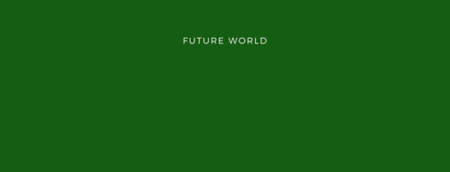 a cartoon of a man with a straw hat and the words future world below him