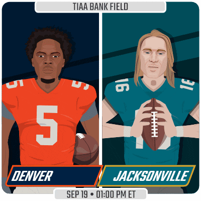 a denver and jacksonville football game is scheduled for september 19th