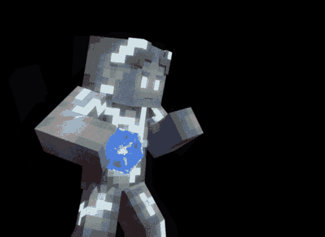 a minecraft character with the word yeet on the bottom right