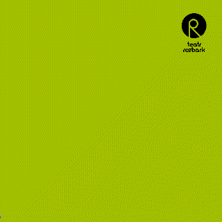 a woman in a black shirt is giving two thumbs up in front of a green background that says teatr rozbark