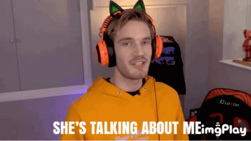 Pewdiepie Funny GIF - Pewdiepie Funny Talking About Me GIFs