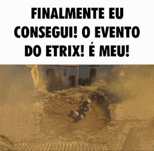 a poster that says finalmente eu consegui o evento do etrix ! e meu