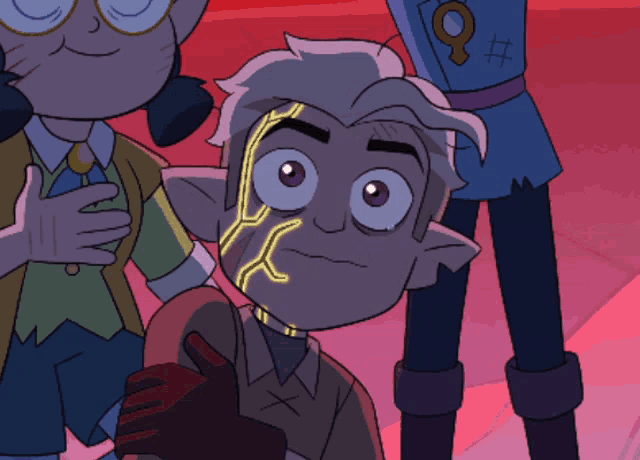 a cartoon character with a female symbol on his sleeve