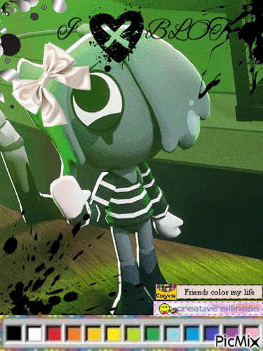 a picture of a cartoon character with the words " friends color my life "
