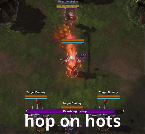 a screenshot of a video game with the words hop on hots