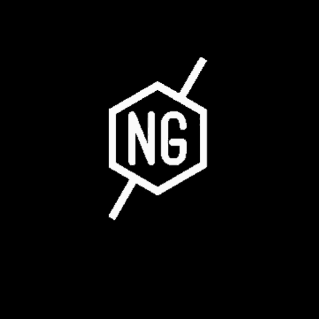 a white logo on a black background for promoteur immobilier