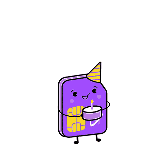 a cartoon illustration of a credit card with a candle and a speech bubble that says ad gun mubarak