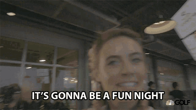 a woman says " it 's gonna be a fun night " in a restaurant