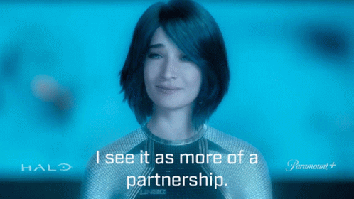 I See It As More Of A Partnership Cortana GIF - I See It As More Of A Partnership Cortana Jen Taylor GIFs