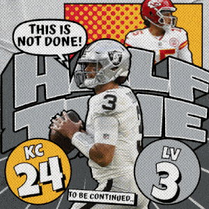 a football player with the number 3 on his jersey throws a ball