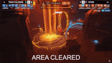 a screenshot of a video game with the words area cleared on the bottom